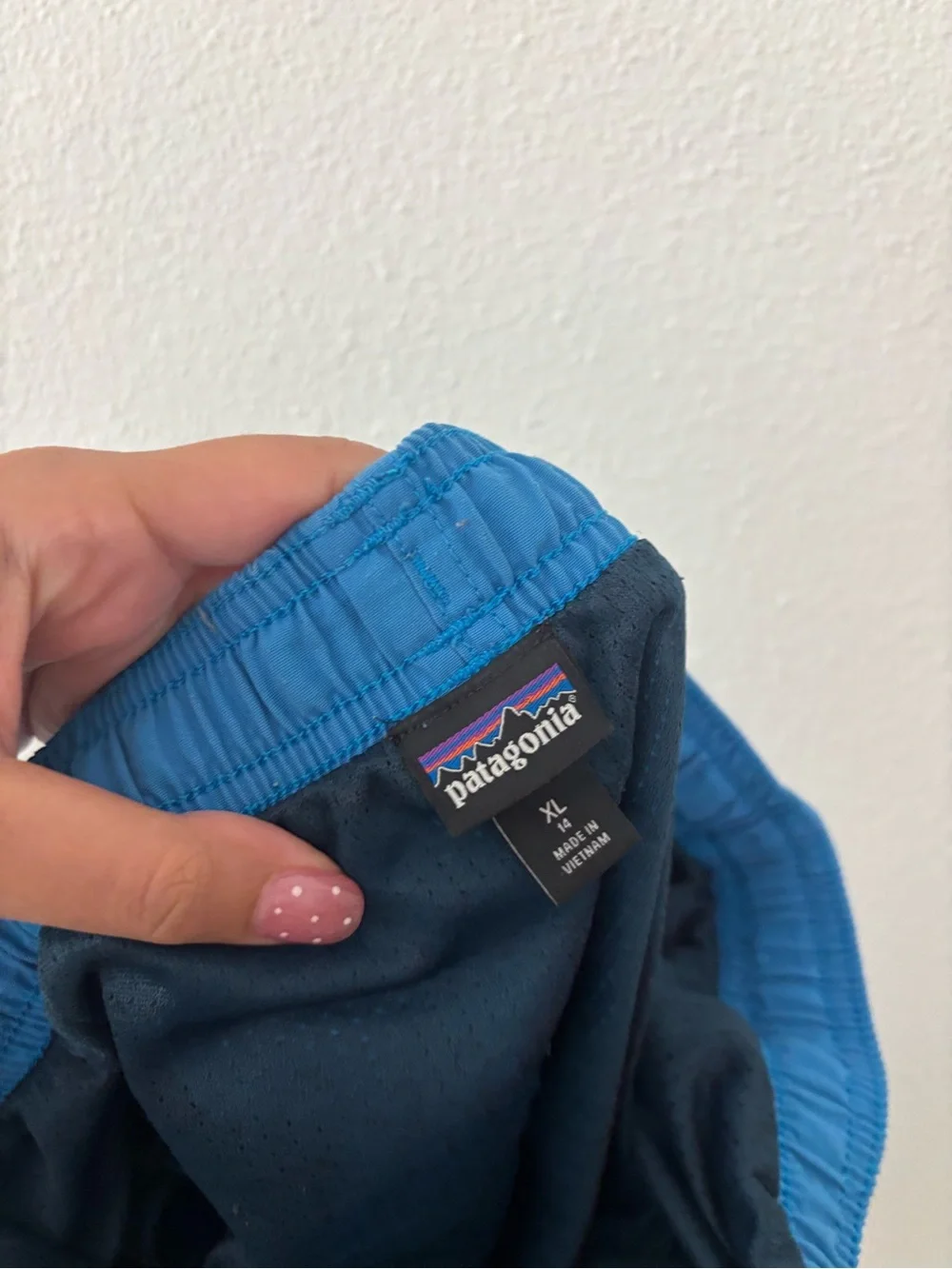 Patagonia Boys Baggies Shorts in blue